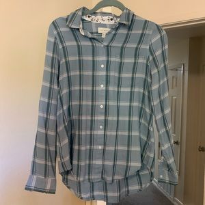 Lucky Brand Blue Plaid Button Up
